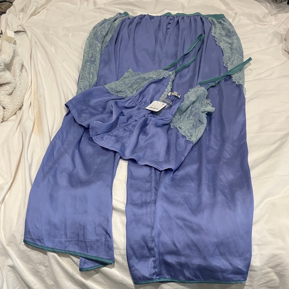 Lavender and Mint Lingerie Set Free People Intimates L